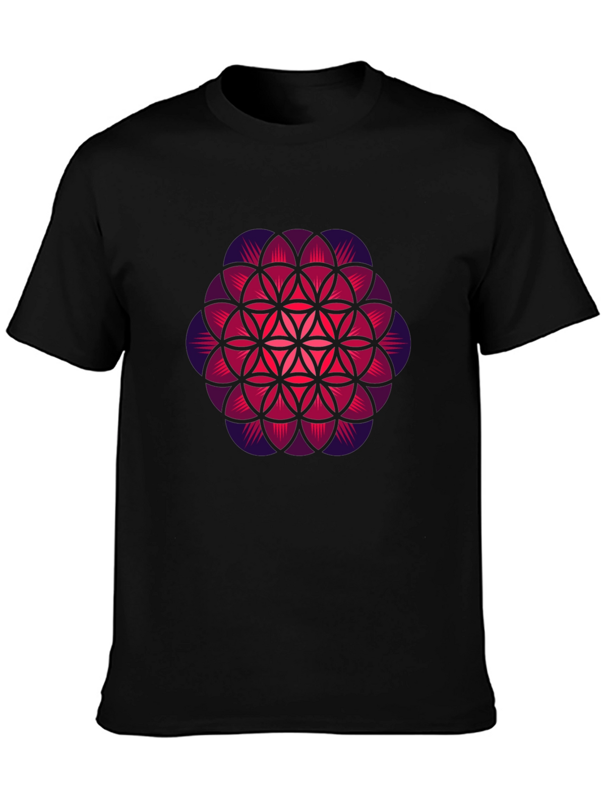 Flower of Life Graphic Tee - Black T-Shirt