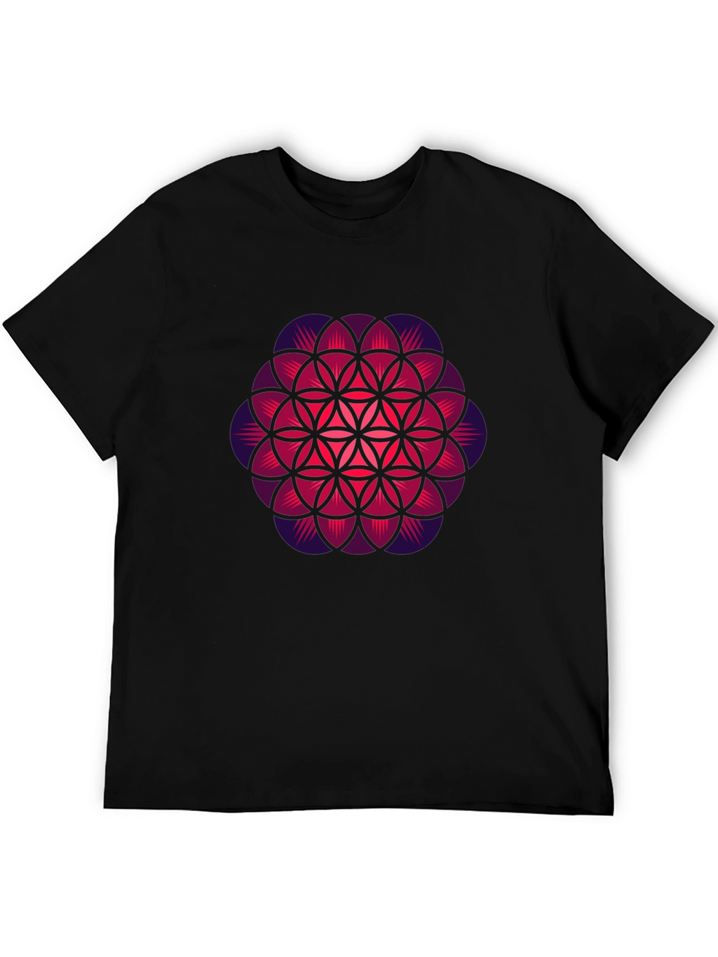 Flower of Life Graphic Tee - Black T-Shirt