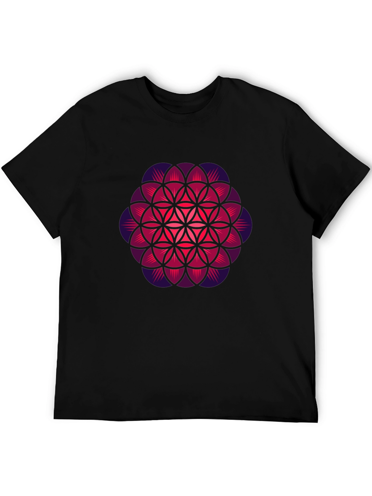 Flower of Life Graphic Tee - Black T-Shirt