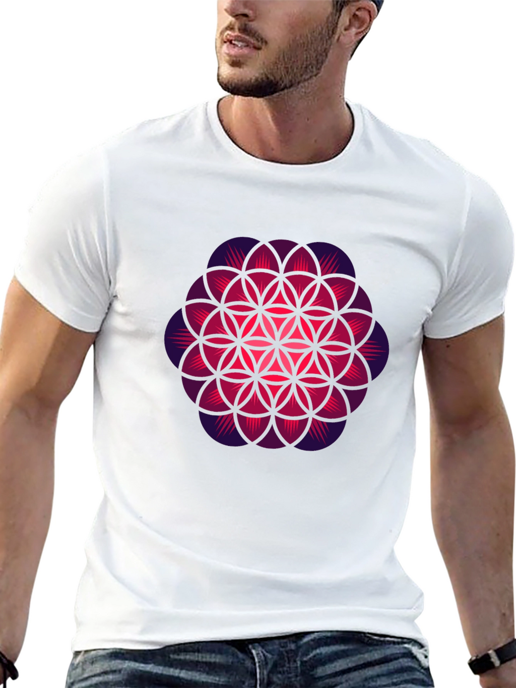 Flower of Life Graphic Tee - Black T-Shirt