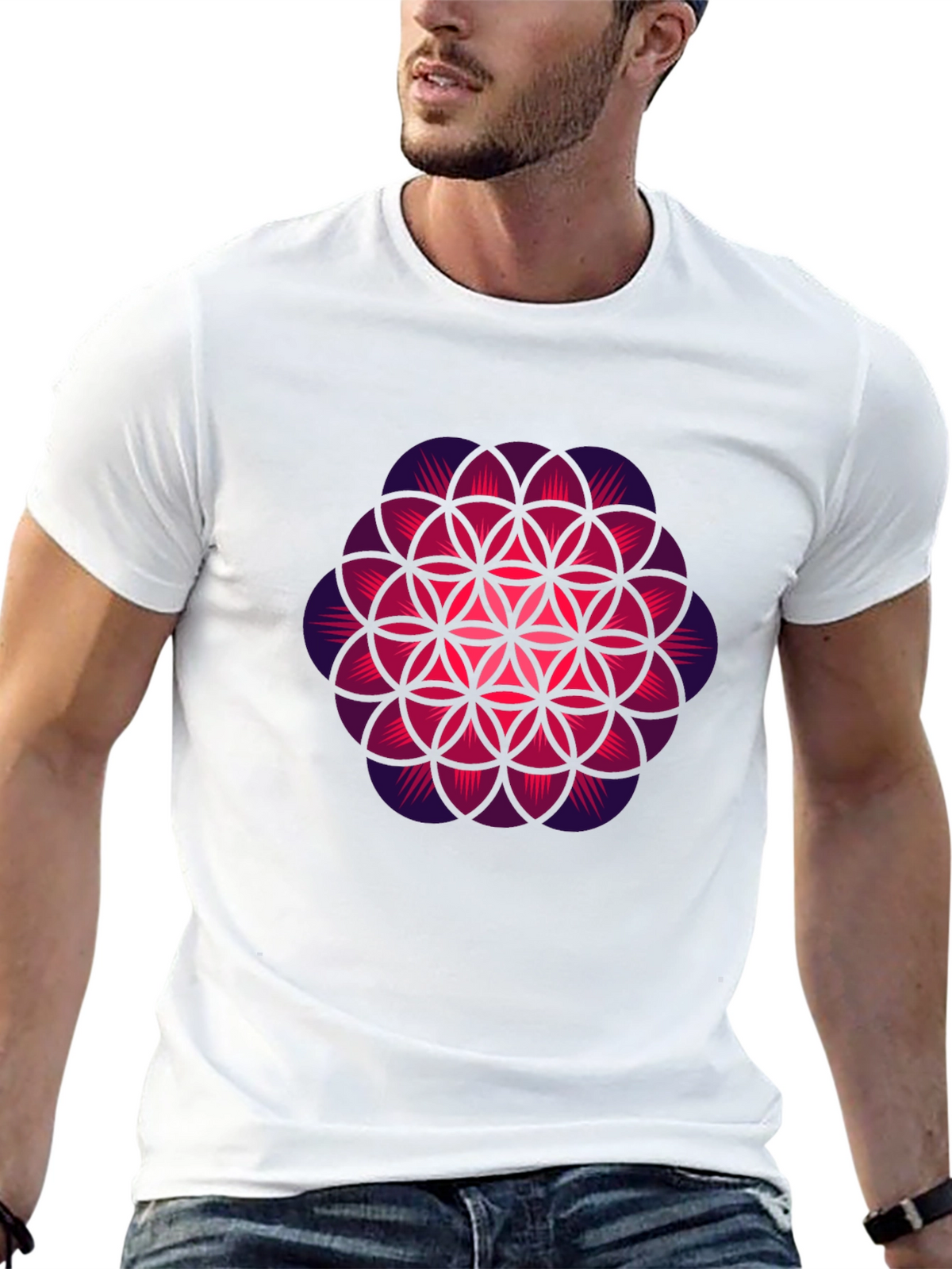 Flower of Life Graphic Tee - Black T-Shirt