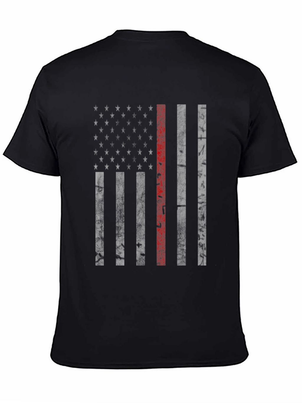 Thin Red Line American Flag Graphic Tee - Mens