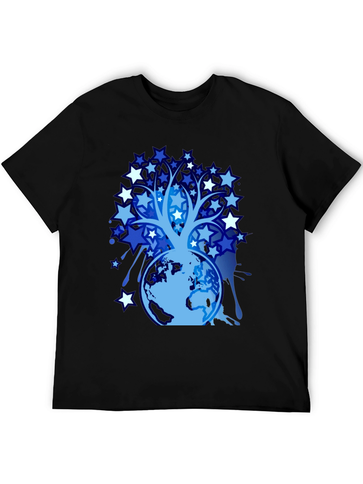 Star Tree Globe Graphic T-Shirt