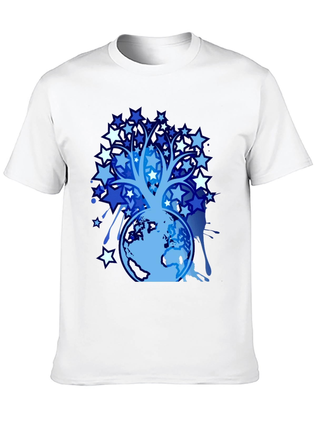 Star Tree Globe Graphic T-Shirt
