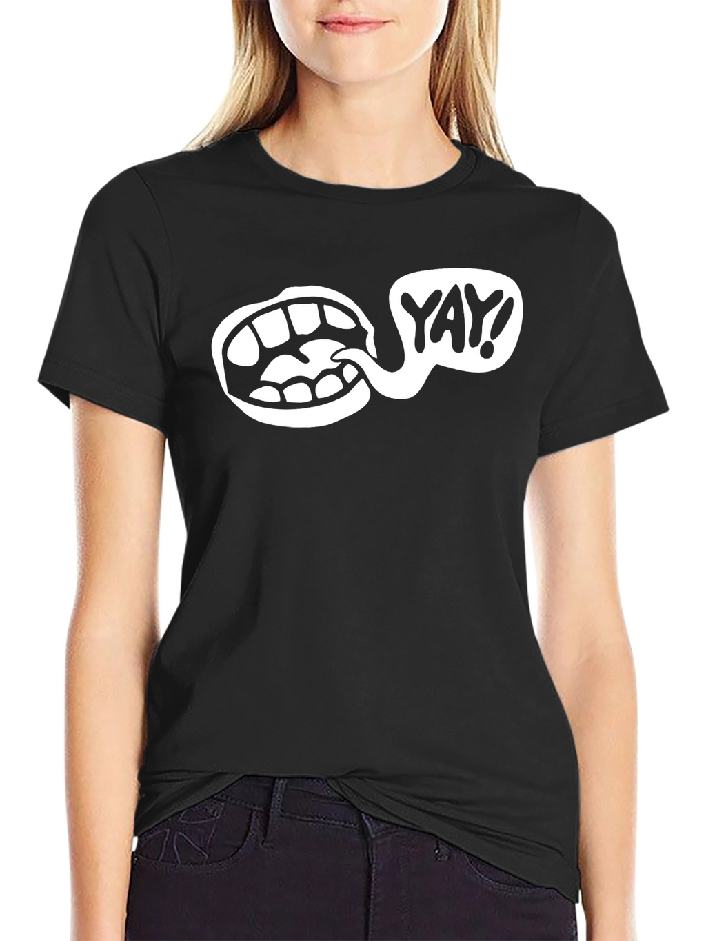 Yay! Graphic T-Shirt - Black Cotton Tee