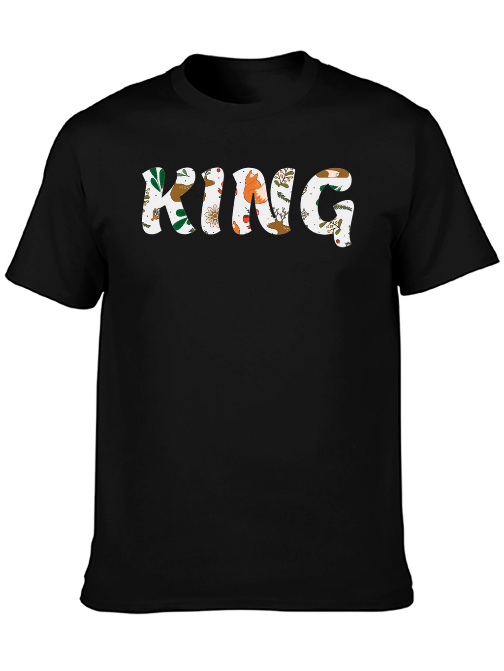 Floral KING Graphic Tee - Black