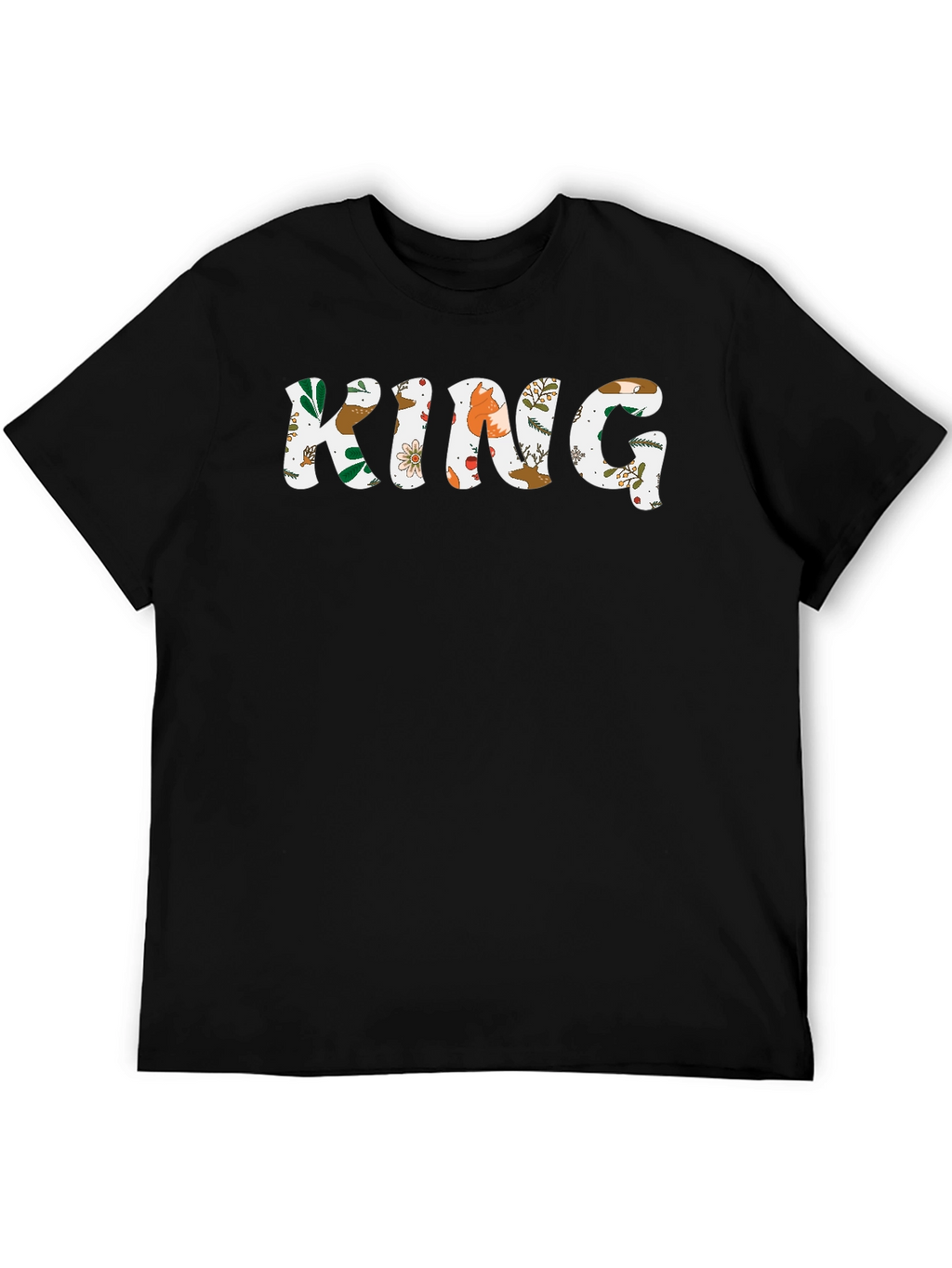 Floral KING Graphic Tee - Black