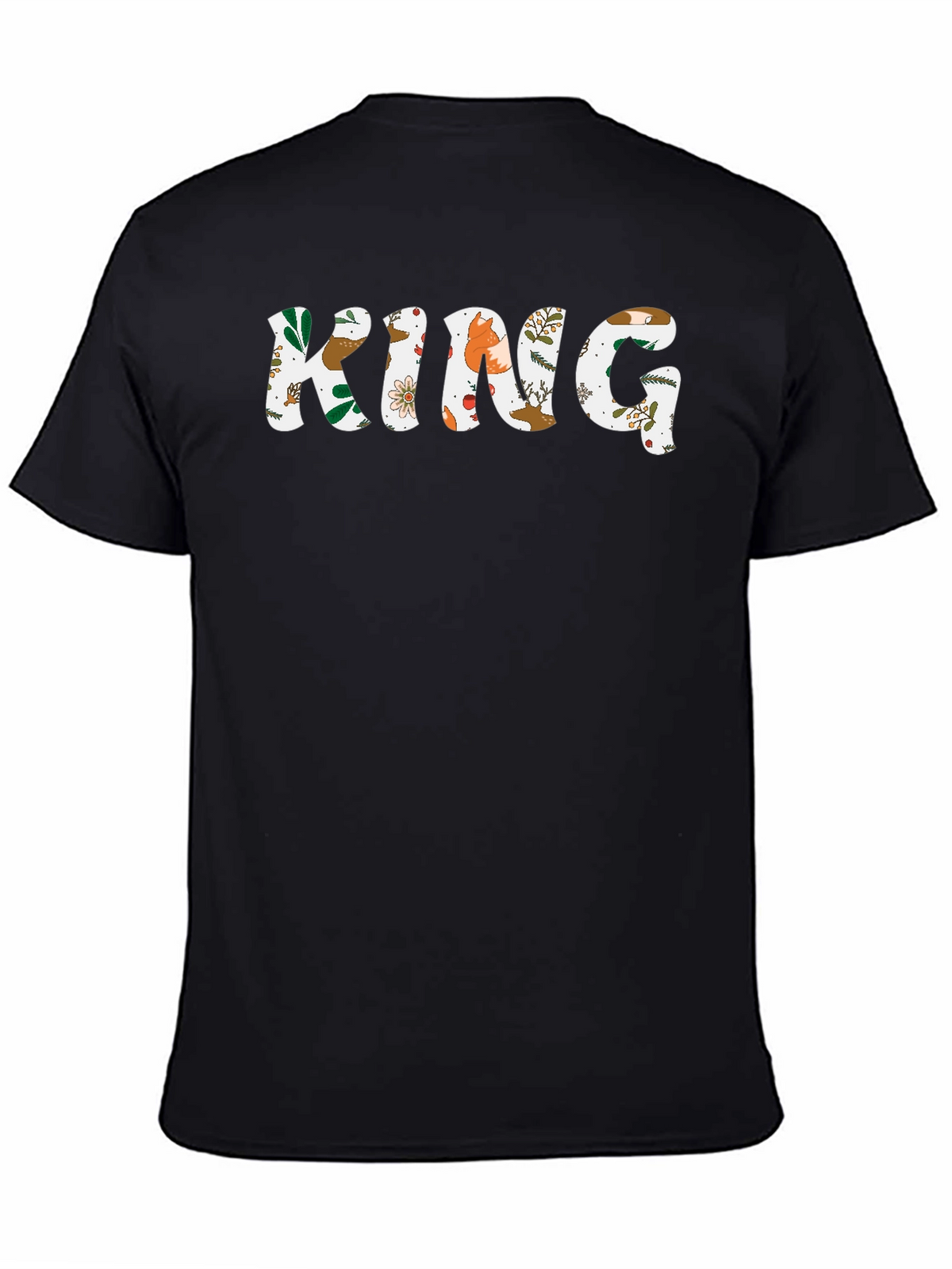 Floral KING Graphic Tee - Black