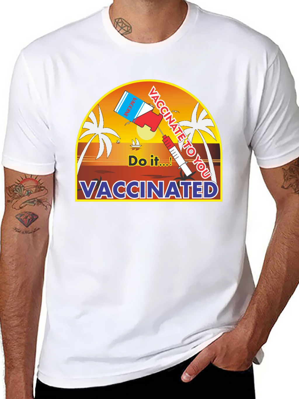 Vaccinated Do It! Graphic Tee - Black