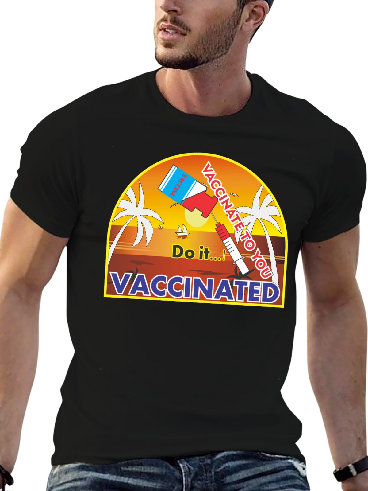 Vaccinated Do It! Graphic Tee - Black