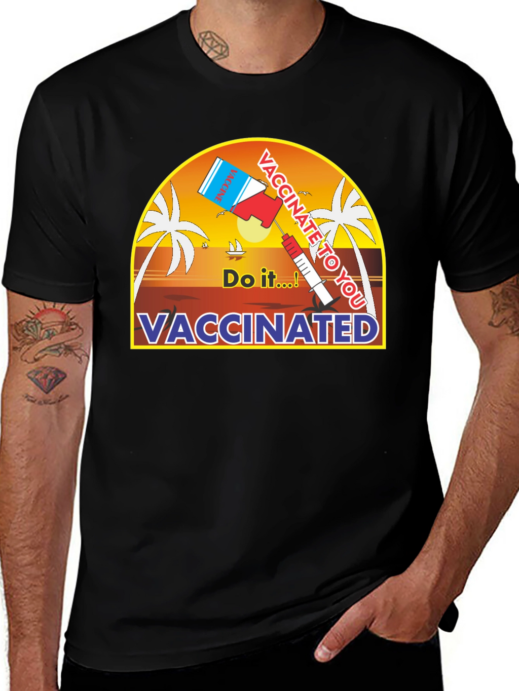 Vaccinated Do It! Graphic Tee - Black