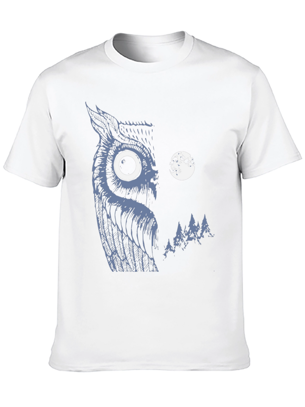 Owl & Moon Graphic Black T-Shirt