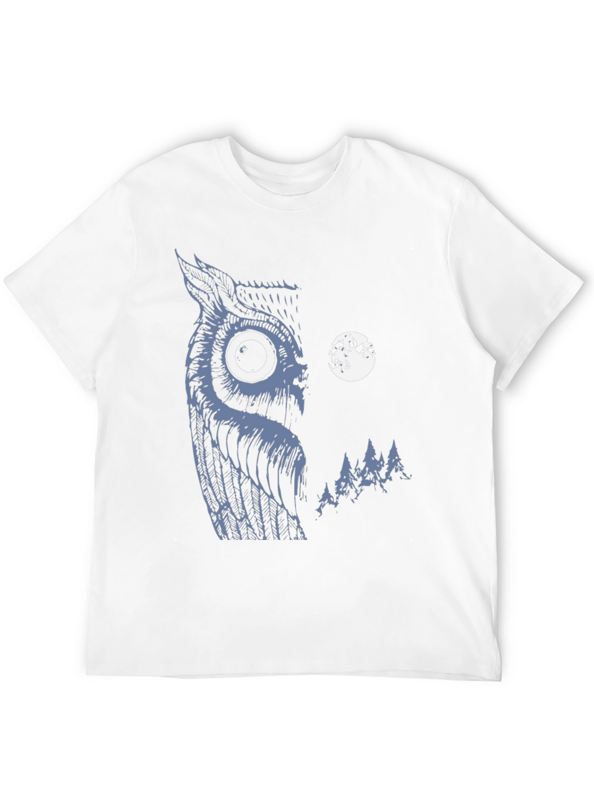 Owl & Moon Graphic Black T-Shirt