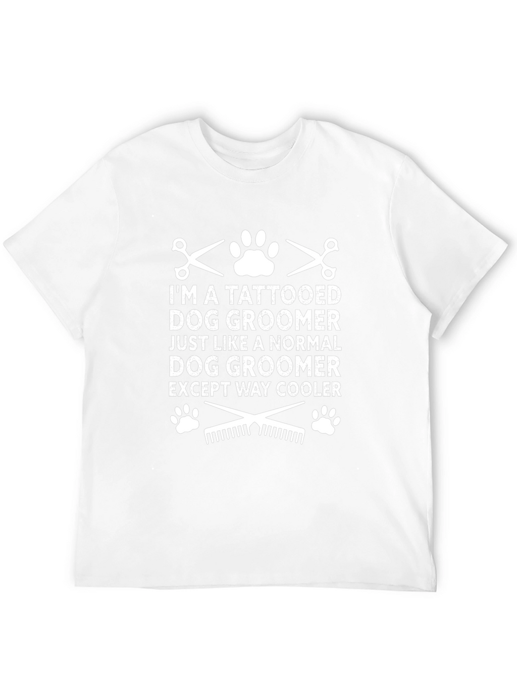Tattooed Dog Groomer T-Shirt - Except Way Cooler