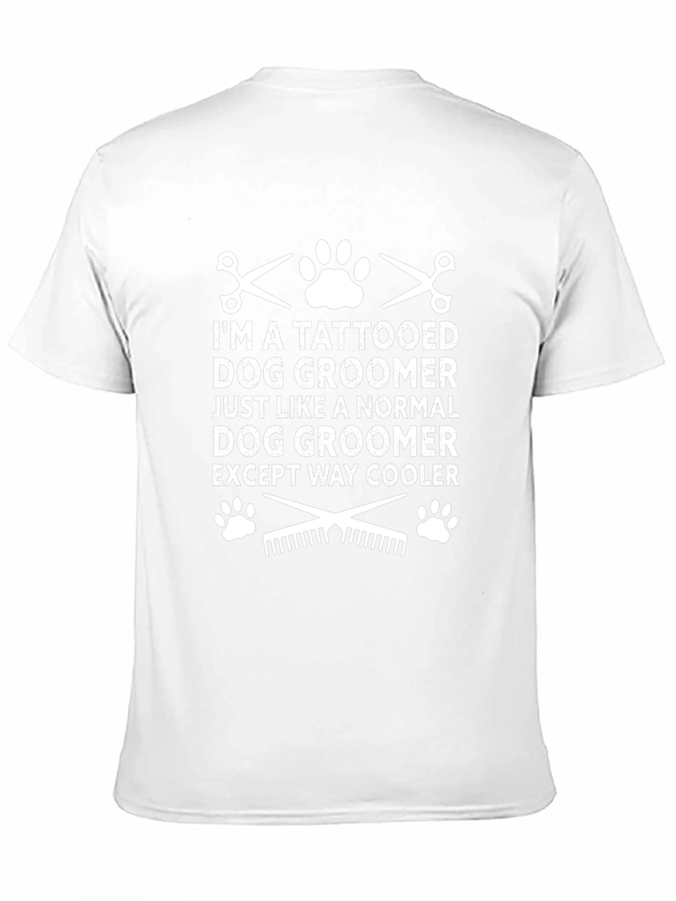 Tattooed Dog Groomer T-Shirt - Except Way Cooler