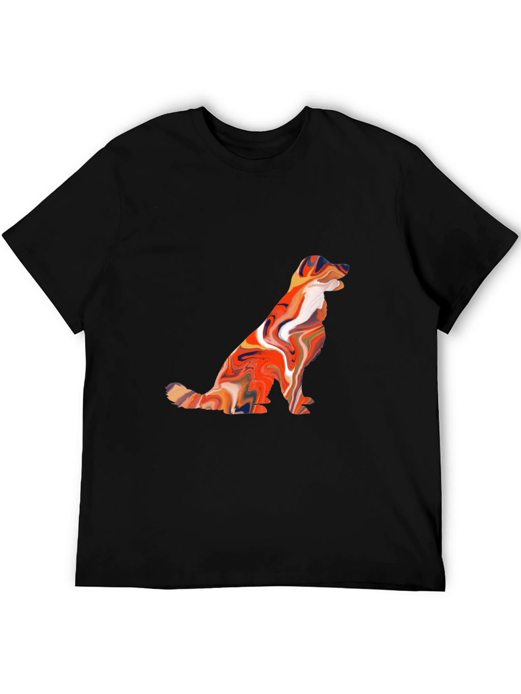 Swirl Dog Graphic Tee - Soft Cotton Casual T-Shirt