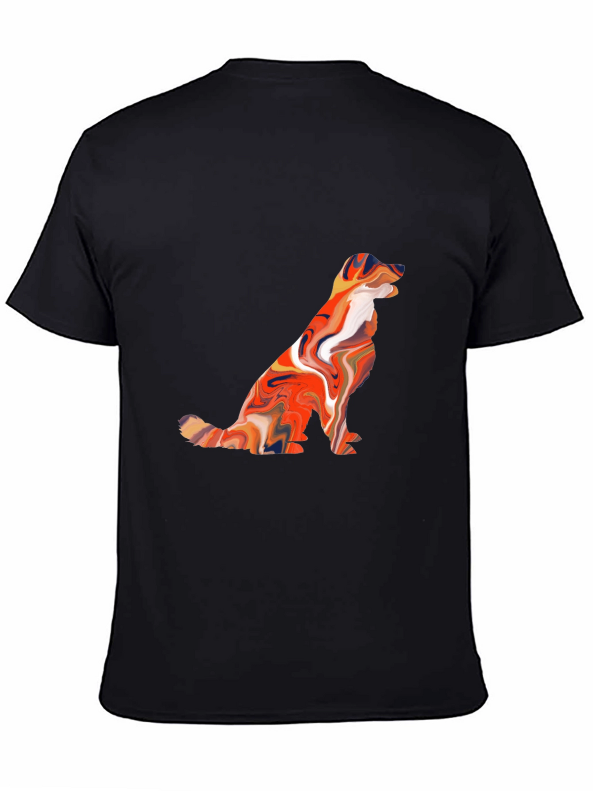 Swirl Dog Graphic Tee - Soft Cotton Casual T-Shirt