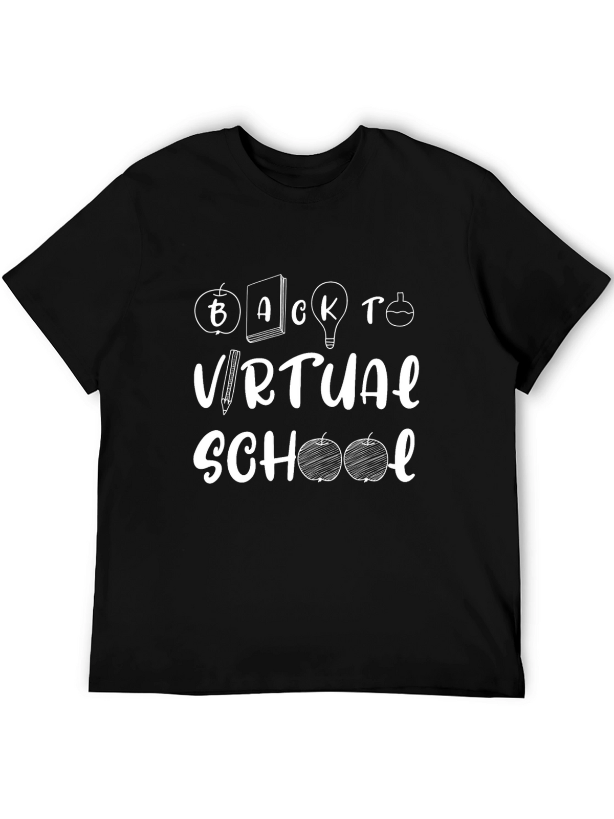 Back to Virtual School Graphic Tee - Black