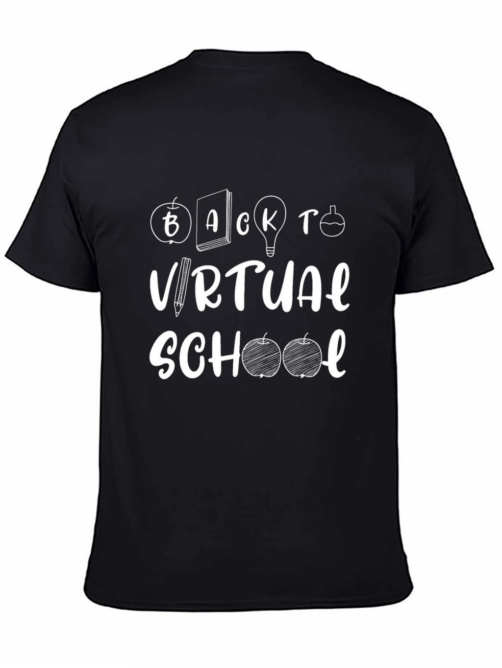 Back to Virtual School Graphic Tee - Black