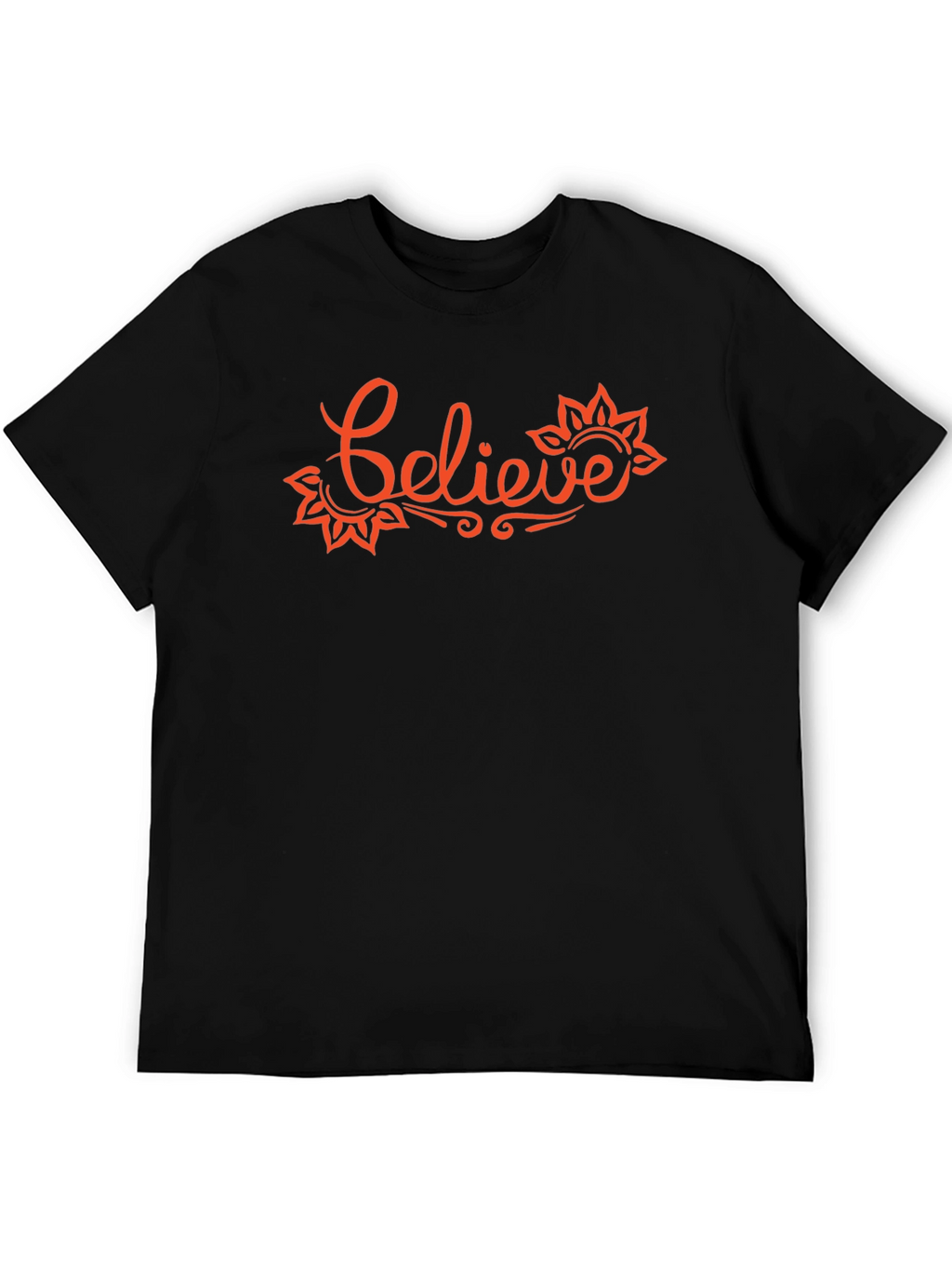 Believe Graphic T-Shirt - Trendy Crew Neck Tee