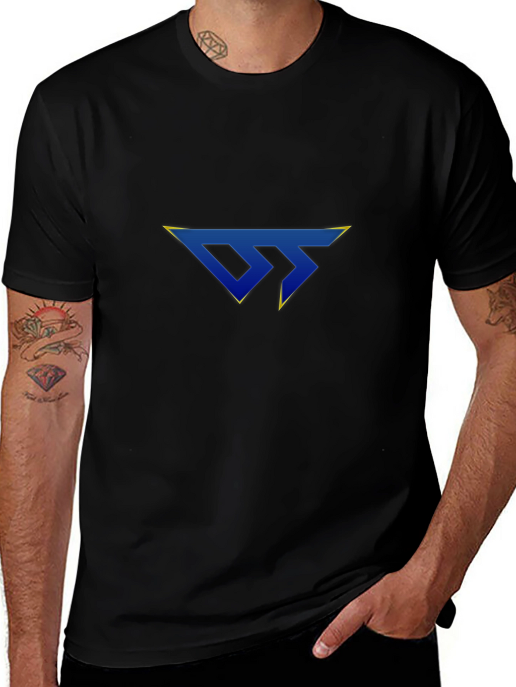 Modern Graphic Tee - Stylish Black Shirt