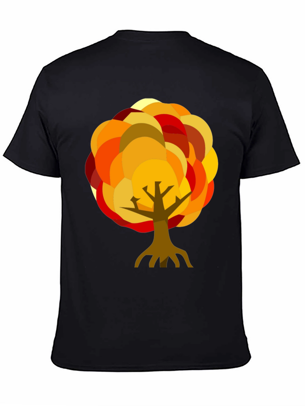 Autumn Tree Graphic Black T-Shirt