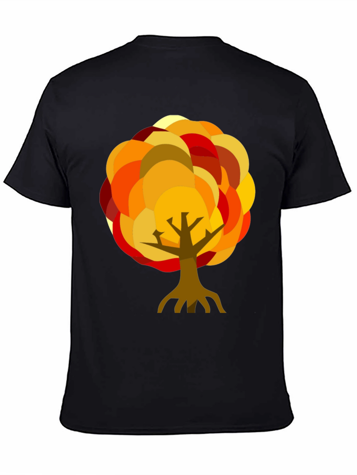 Autumn Tree Graphic Black T-Shirt
