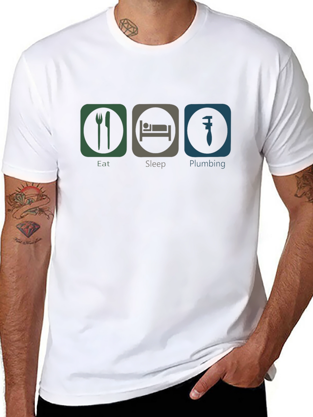 Eat Sleep Plumbing T-Shirt Plumber Gift