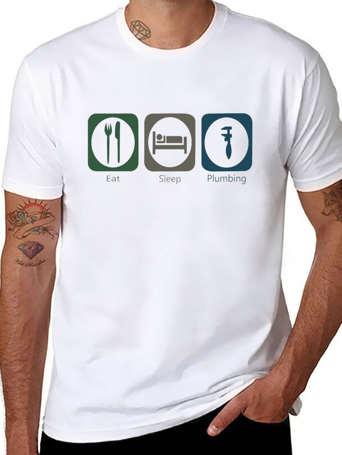 Eat Sleep Plumbing T-Shirt Plumber Gift