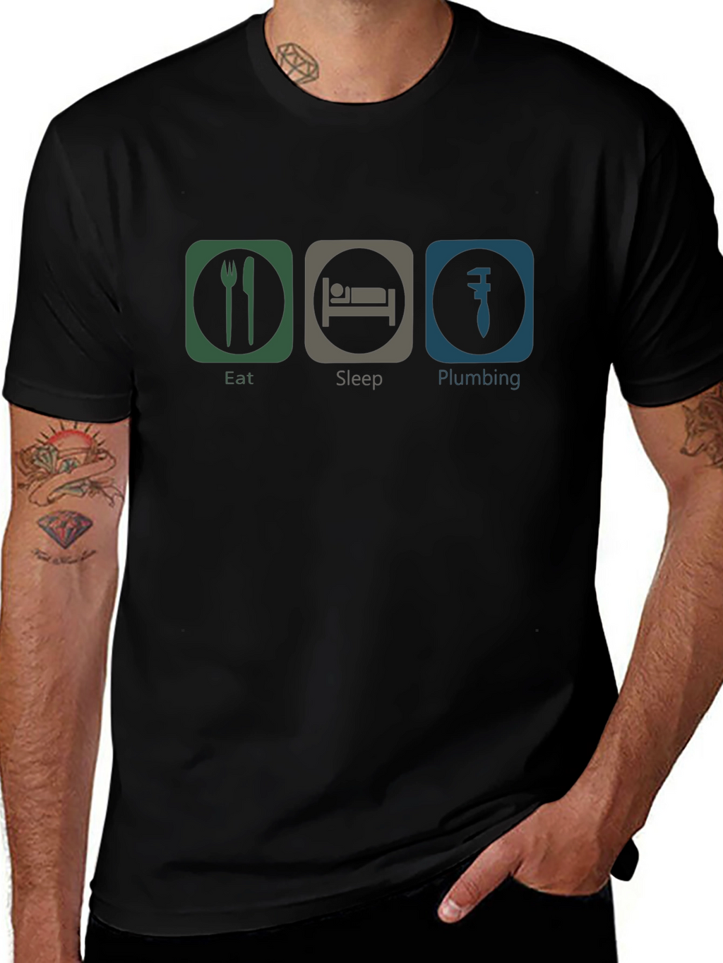 Eat Sleep Plumbing T-Shirt Plumber Gift
