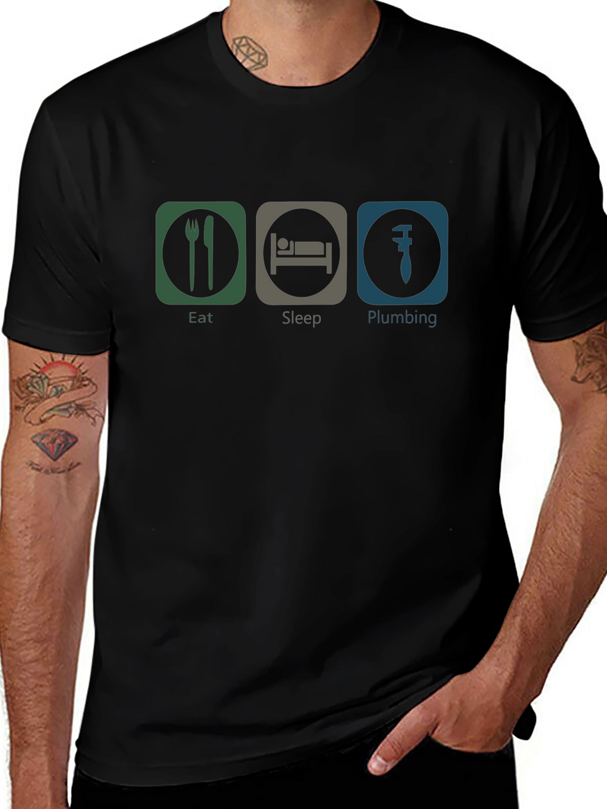 Eat Sleep Plumbing T-Shirt Plumber Gift