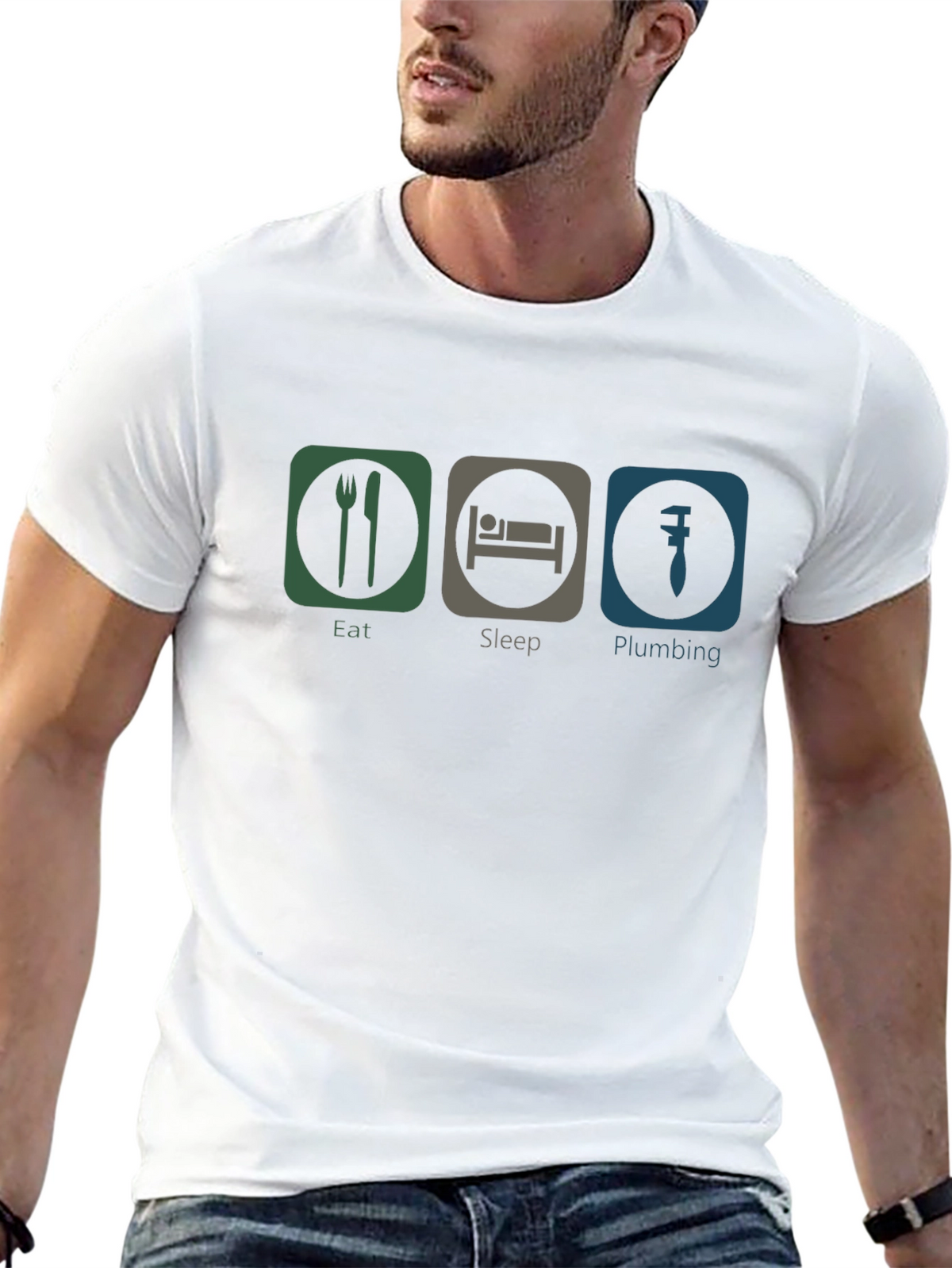 Eat Sleep Plumbing T-Shirt Plumber Gift