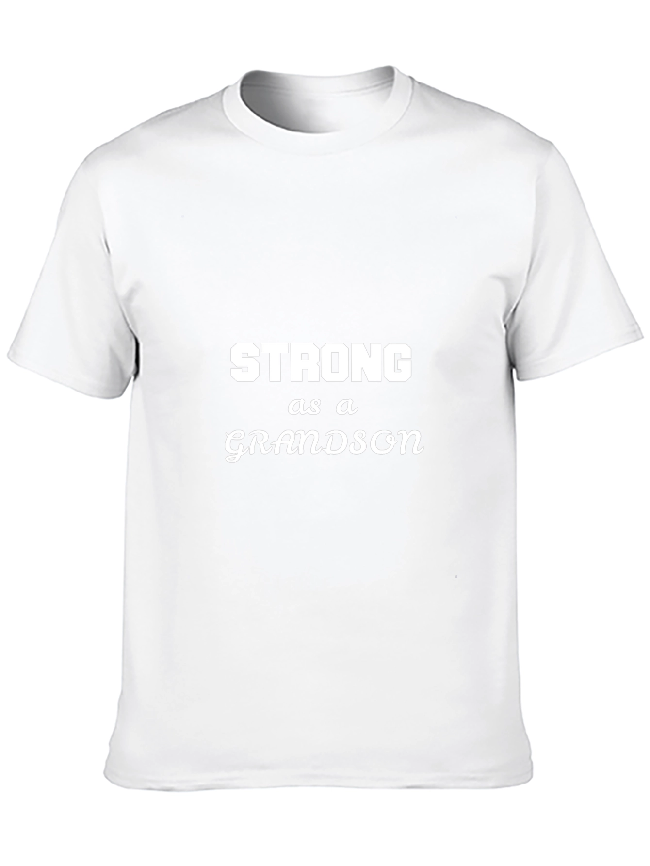 Strong as a Grandson Black T-Shirt