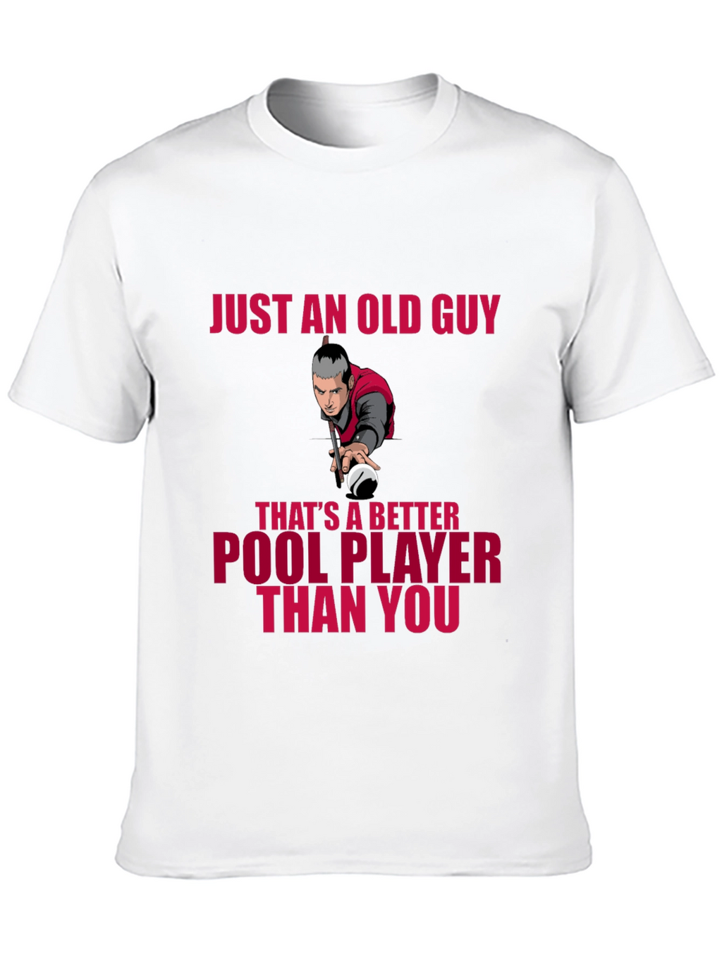 Old Guy Pool Player T-Shirt