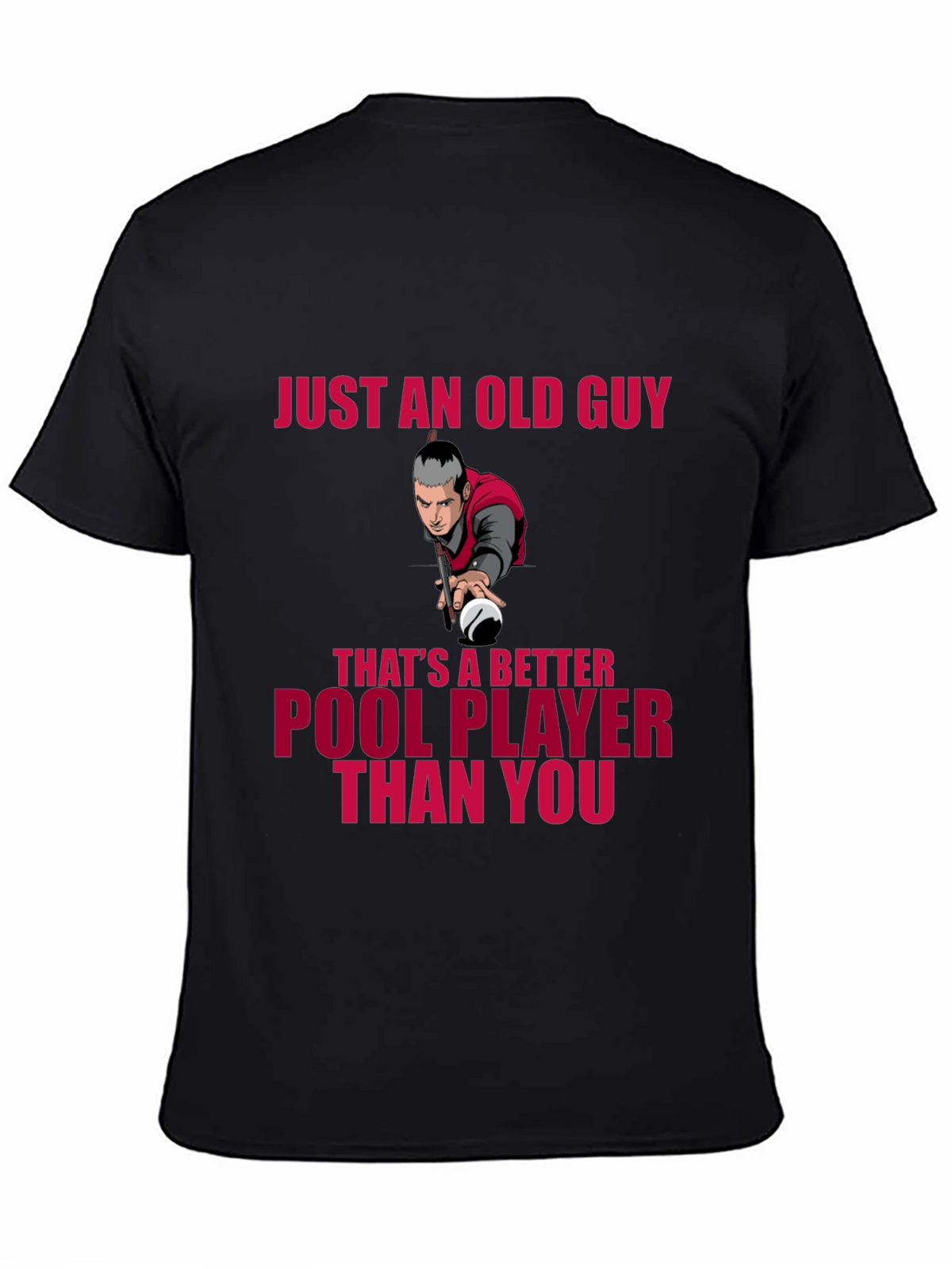 Old Guy Pool Player T-Shirt