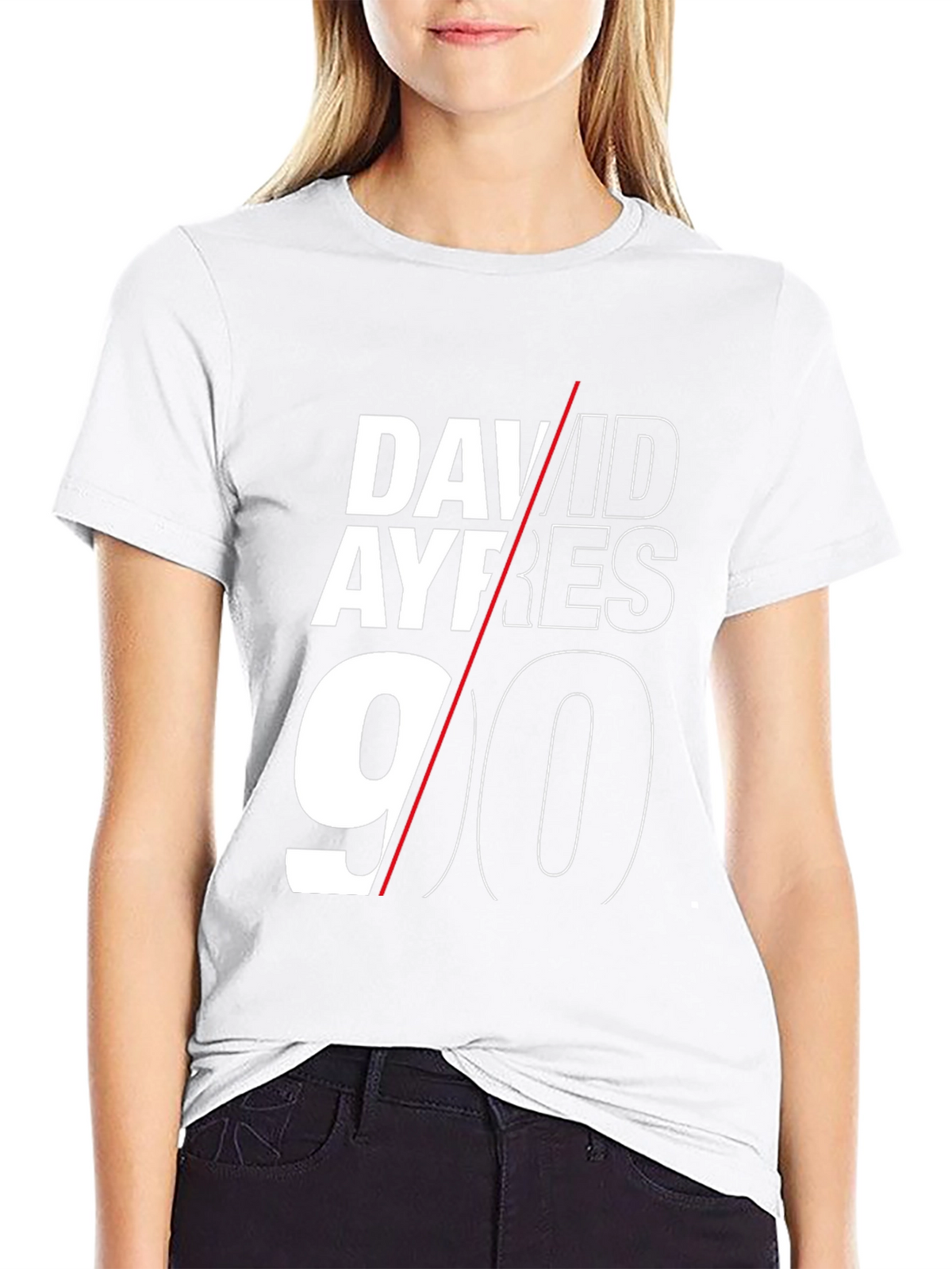 David Ayres 90 Black Graphic T-Shirt