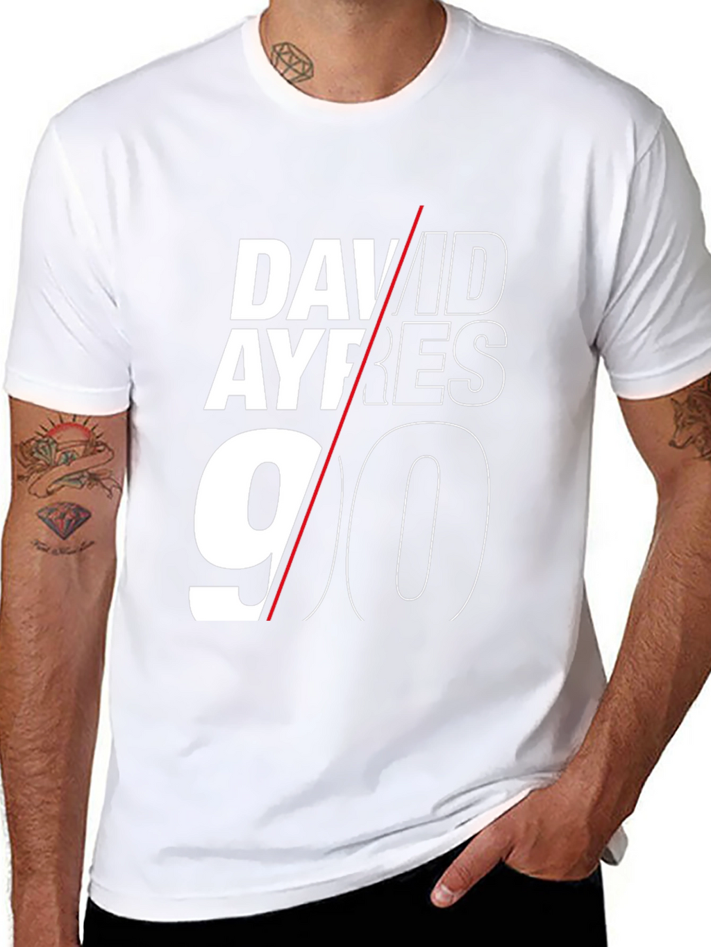 David Ayres 90 Black Graphic T-Shirt