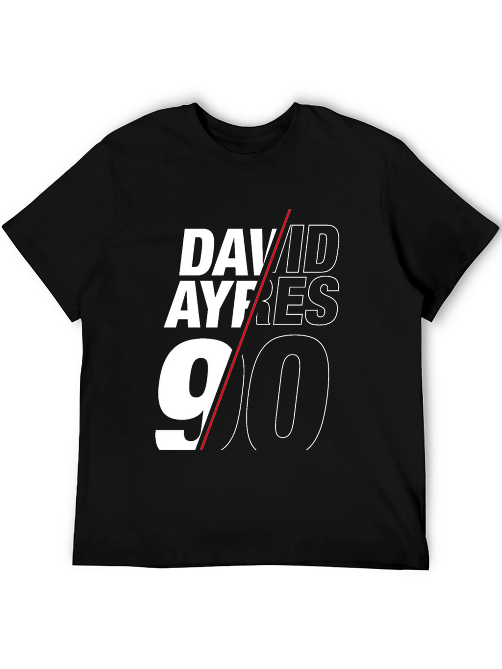 David Ayres 90 Black Graphic T-Shirt