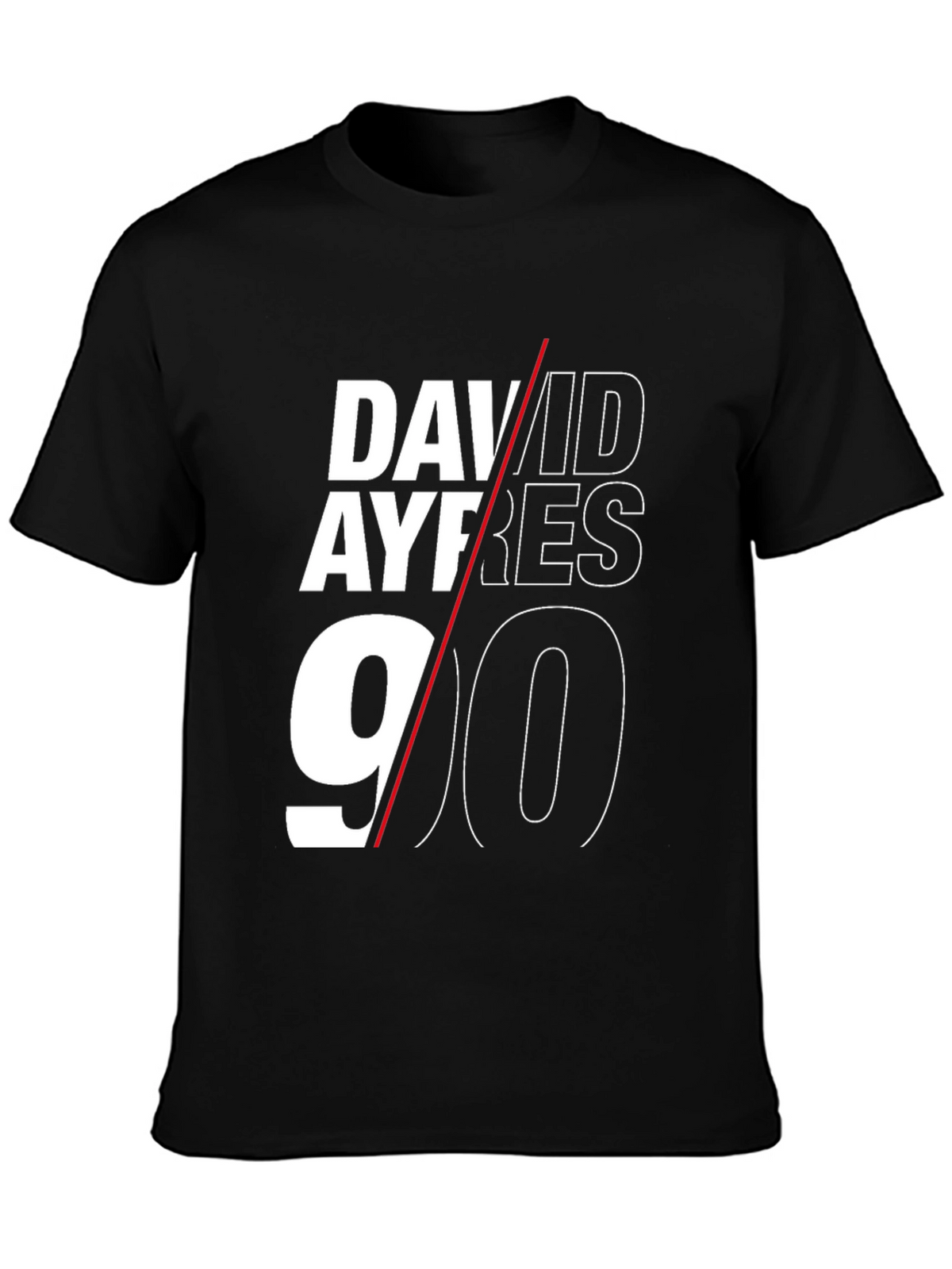David Ayres 90 Black Graphic T-Shirt