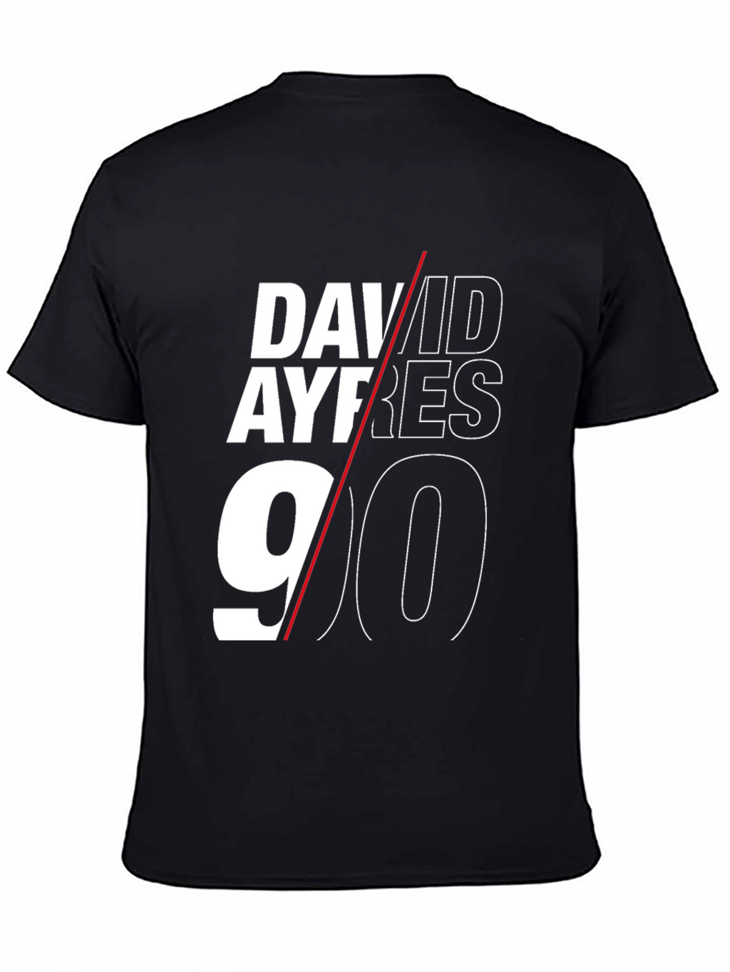 David Ayres 90 Black Graphic T-Shirt