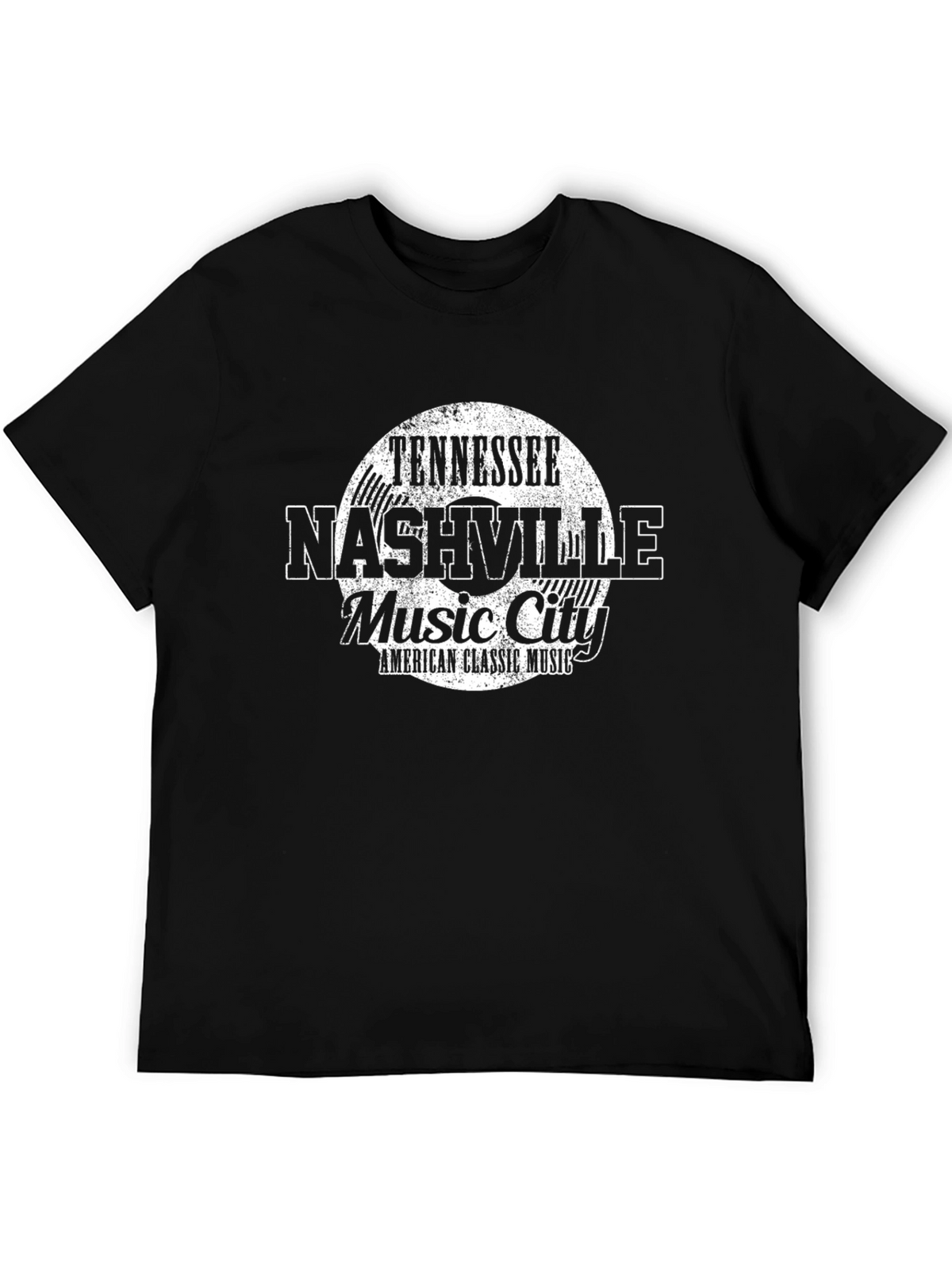 Tennessee Nashville Music City Black T-Shirt