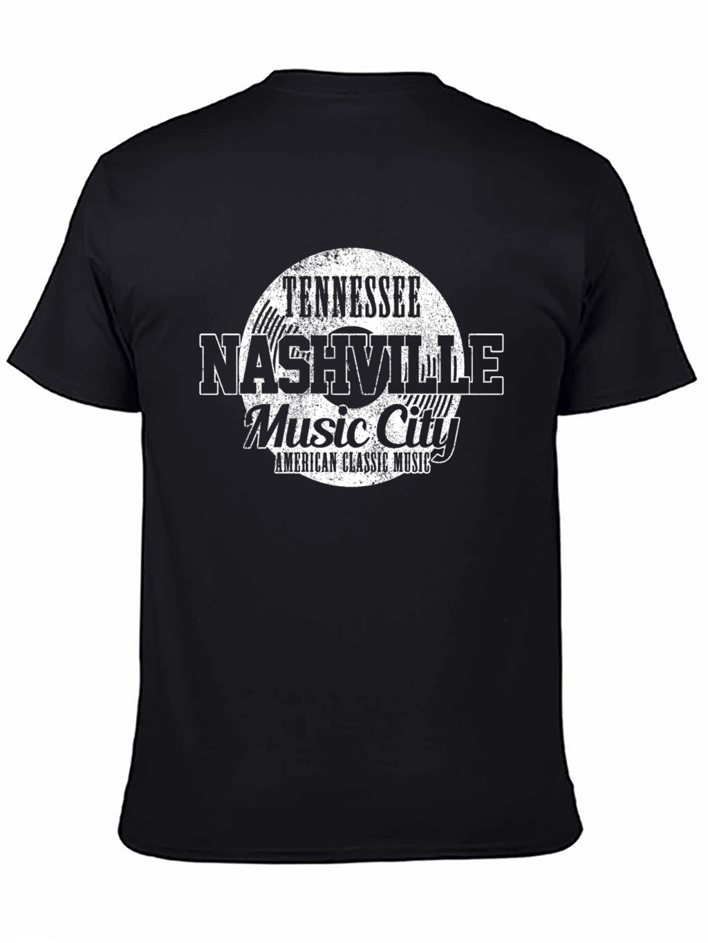 Tennessee Nashville Music City Black T-Shirt