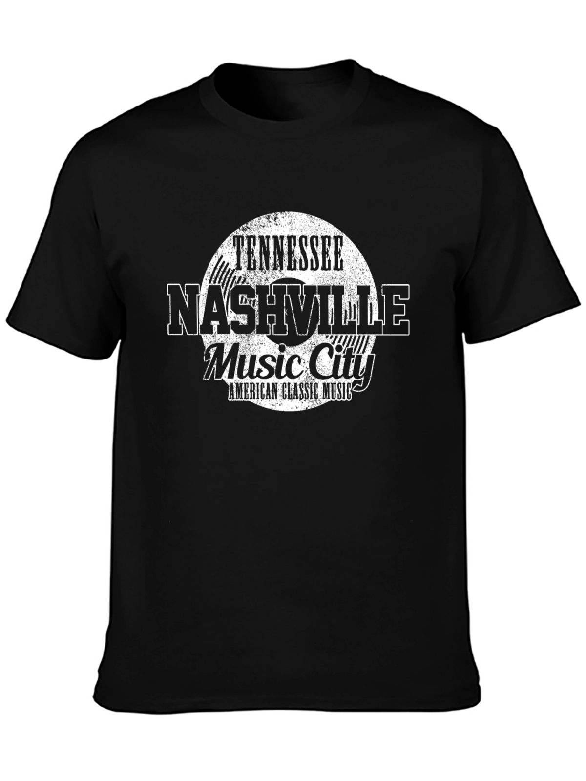 Tennessee Nashville Music City Black T-Shirt