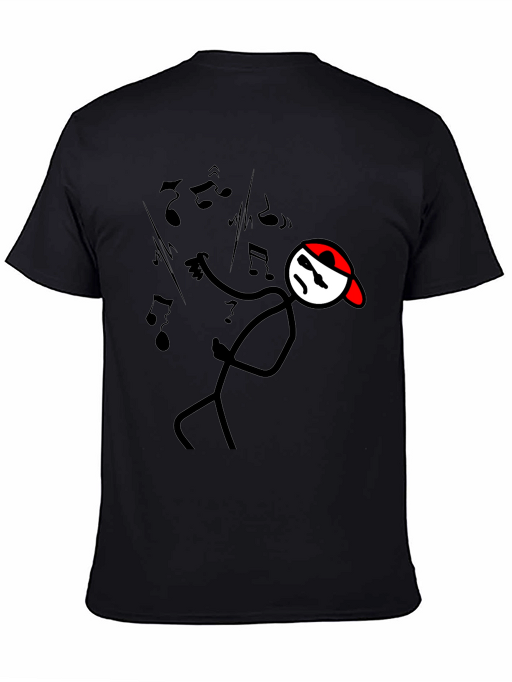 Cool Stick Figure Music Lover Tee