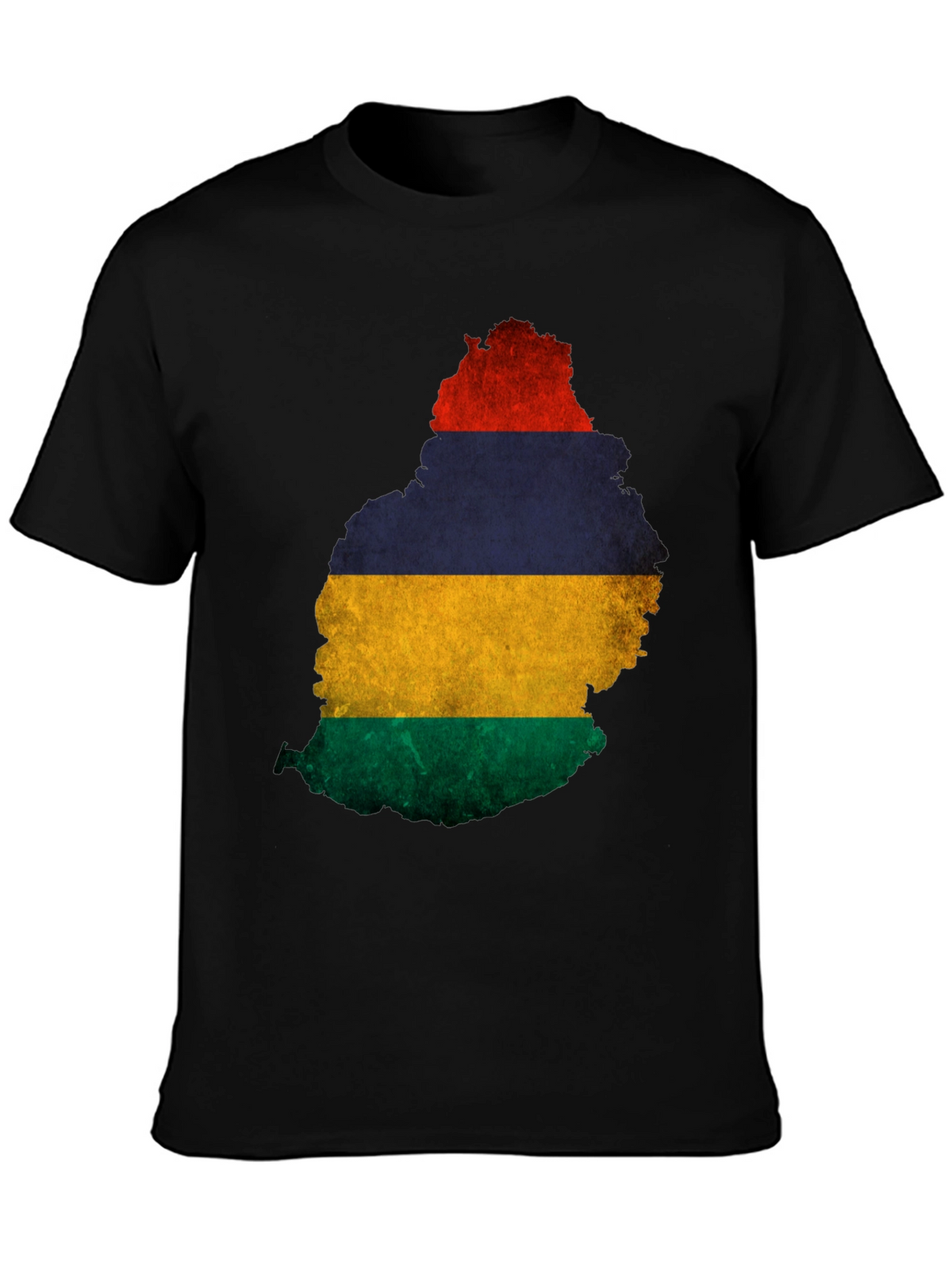 Mauritius Flag Map Graphic T-Shirt