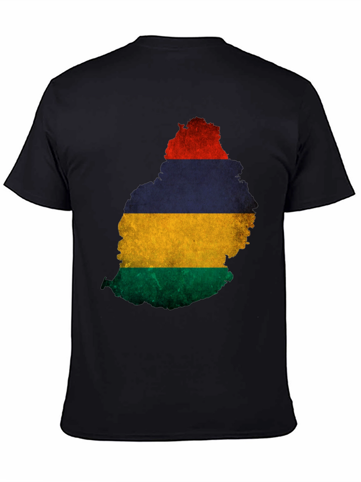 Mauritius Flag Map Graphic T-Shirt