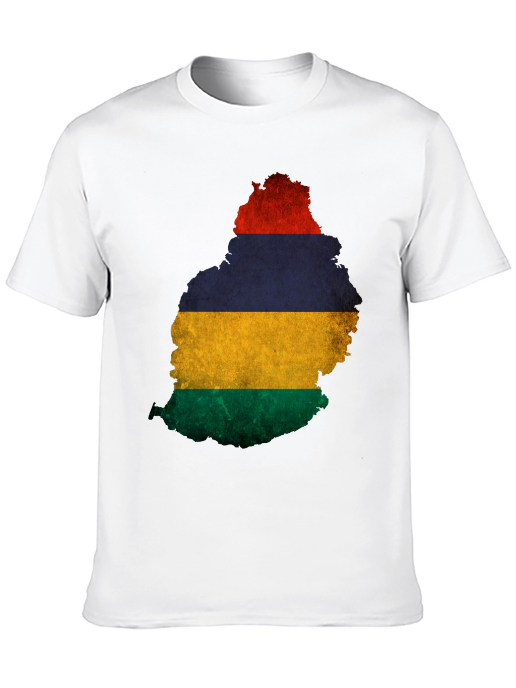 Mauritius Flag Map Graphic T-Shirt