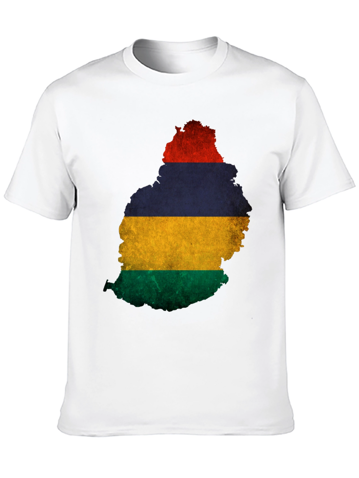Mauritius Flag Map Graphic T-Shirt