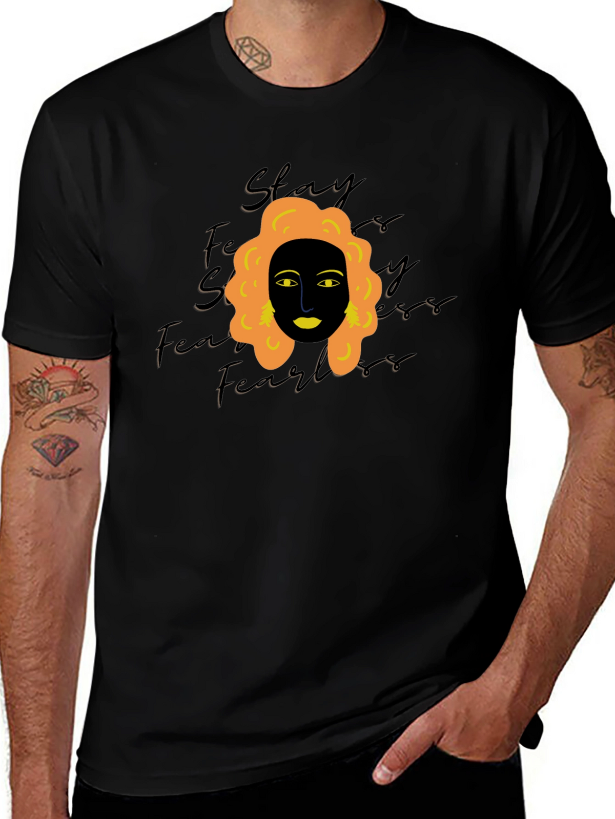 Stay Fearless Graphic Tee - Black