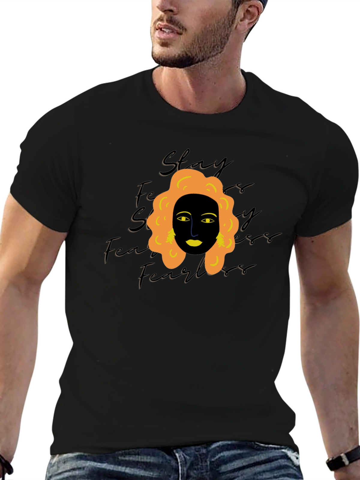 Stay Fearless Graphic Tee - Black
